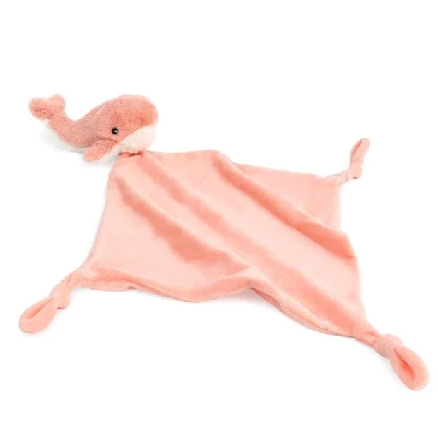 Coral Whale Knotted Security Blankie - HoneyBug 