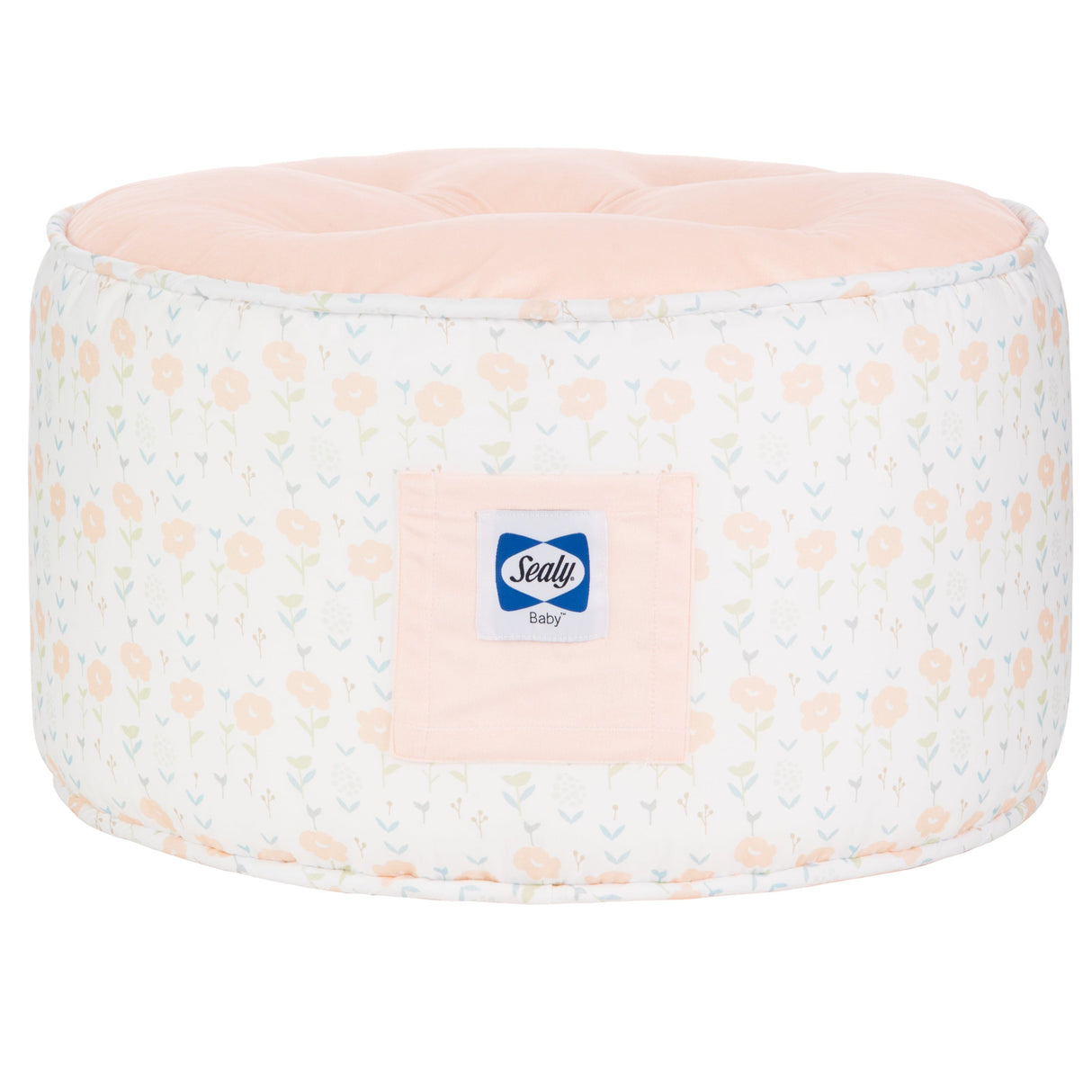 Sealy Pouf - Coral & Blossoms - HoneyBug 