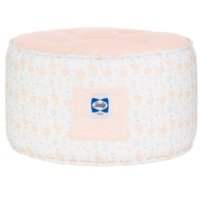 Sealy Pouf - Coral & Blossoms - HoneyBug 