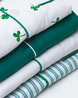 Kid's Twill Pajama Set with Embroidered Shamrocks