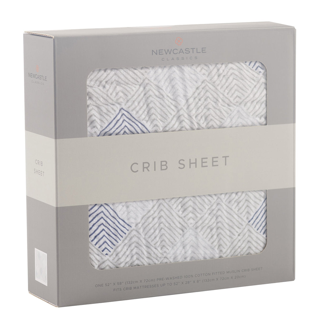 Mountain Peak Cotton Muslin Crib Sheet - HoneyBug 