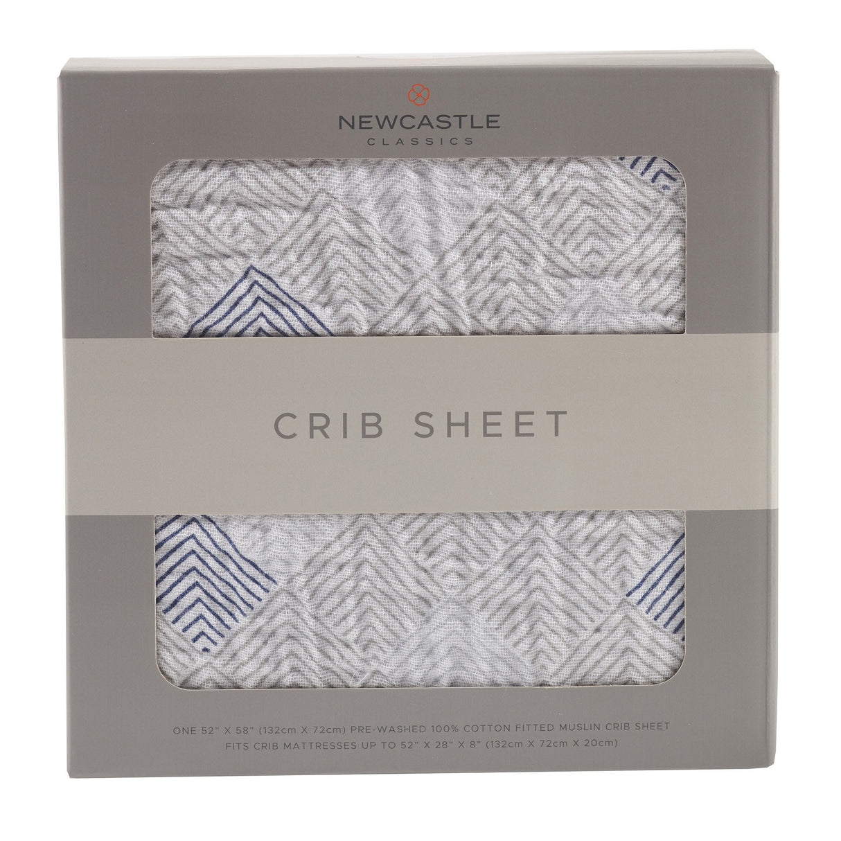 Mountain Peak Cotton Muslin Crib Sheet - HoneyBug 