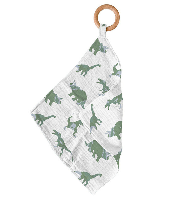 Granite Green Dinosaurs Cotton Newcastle Teether - HoneyBug 