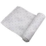 Black and White Polka Dot Bamboo Swaddle - HoneyBug 