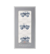 Indigo Monster Trucks Cotton Swaddle - HoneyBug 