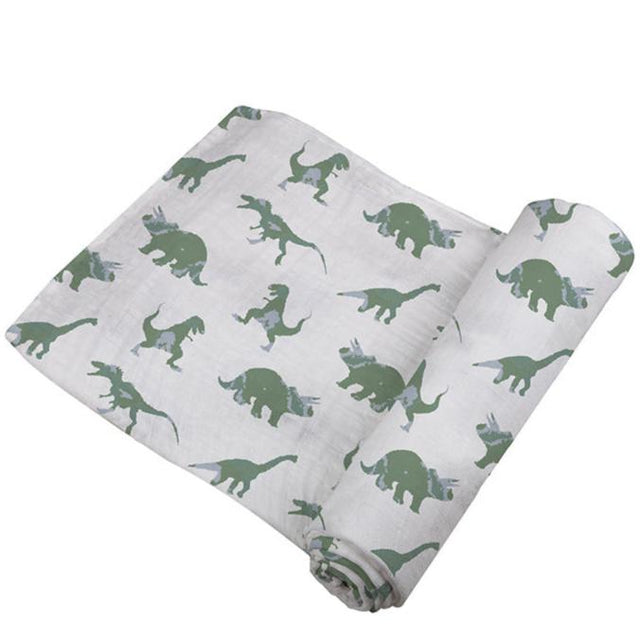 Granite Green Dinosaurs Cotton Swaddle - HoneyBug 