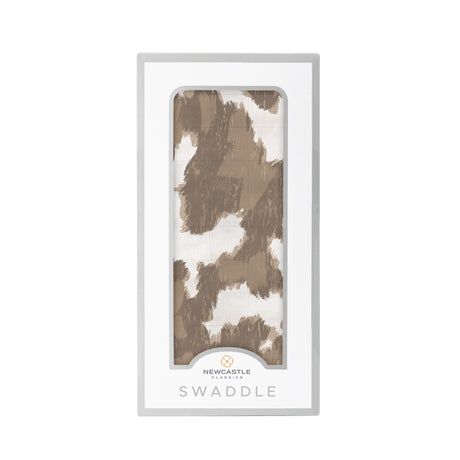 Yellowstone Cowhide Bamboo Swaddle - HoneyBug 
