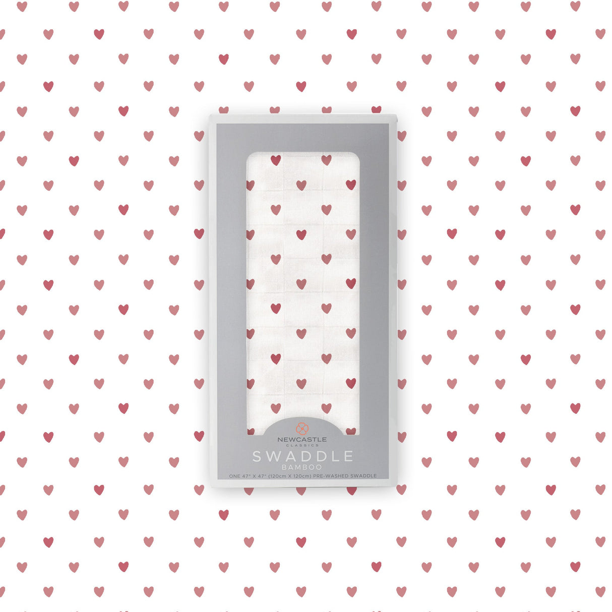 Two Hearts Bamboo Swaddle - HoneyBug 