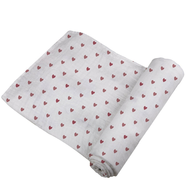 Two Hearts Bamboo Swaddle - HoneyBug 