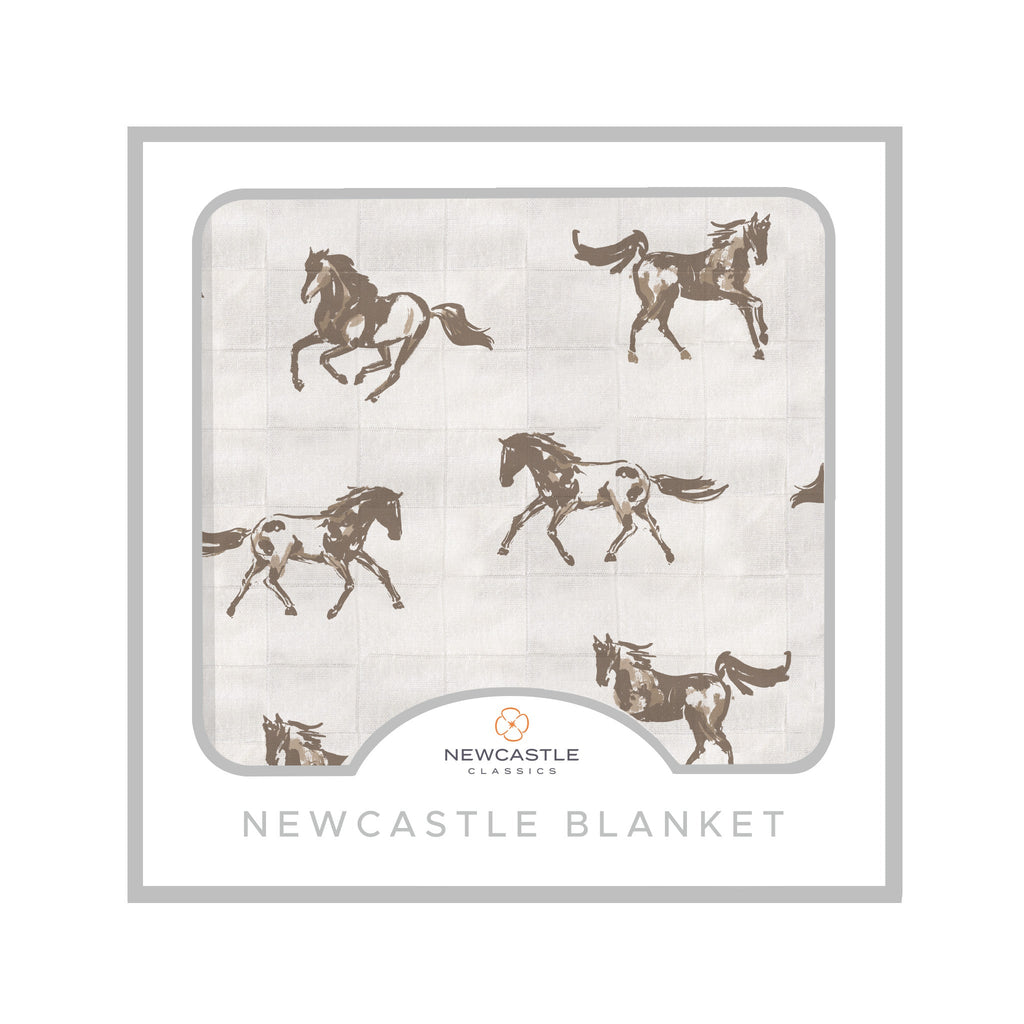 Galloping Horses Newcastle Blanket - HoneyBug 