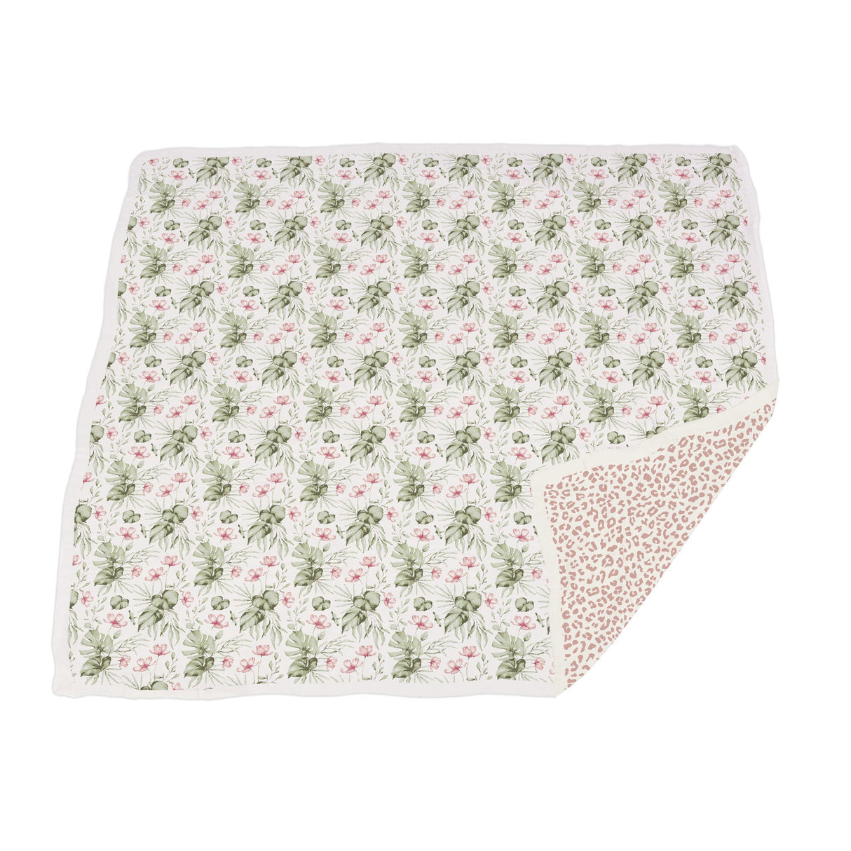 Silver Pink Orchid and Little Leopard Newcastle Blanket