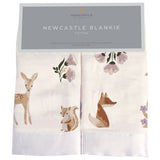 Sierra Fox and Deer Cotton Muslin Security Baby Blankie - HoneyBug 