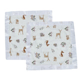 Sierra Fox and Deer Cotton Muslin Security Baby Blankie - HoneyBug 