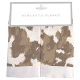 Yellowstone Cowhide Newcastle Blankie - HoneyBug 
