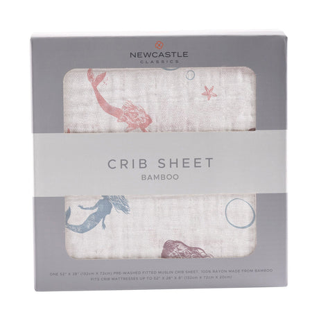 Mermaids Bamboo Muslin Crib Sheet