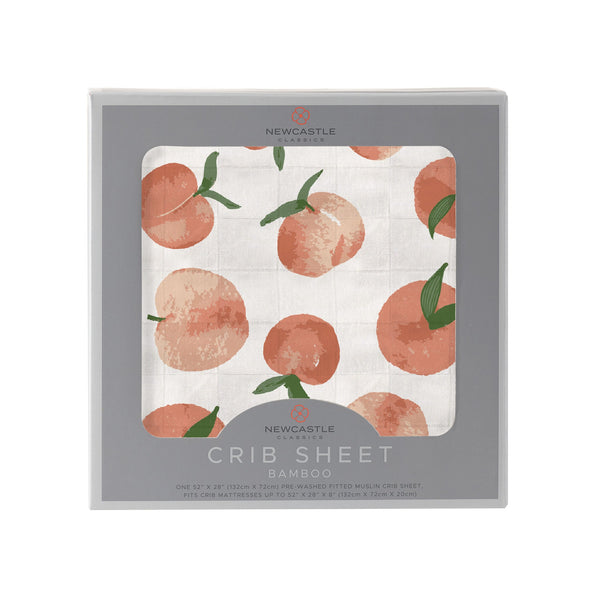 Carnelian Peaches Crib Sheet - HoneyBug 