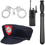 Policeman Costume Set for Children – Includes Accessories for Role-Play & Entertainment - sz 4-7 yrs