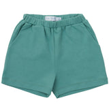Sawyer Boys' Pima Cotton Play Shorts - Spruce Green - HoneyBug 