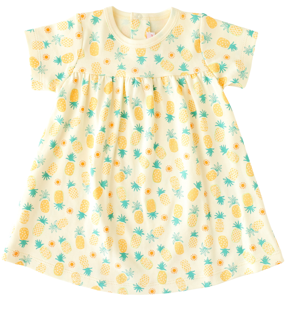 Pineapple Print Swing Dress - HoneyBug 