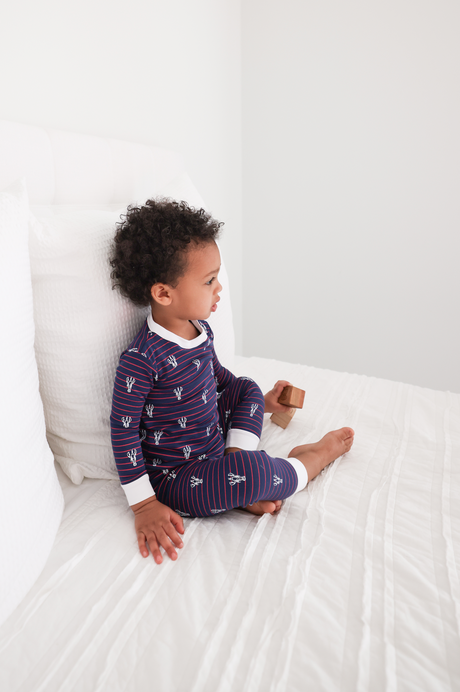 Lobster Stripe 2-Piece Pajama - HoneyBug 
