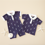 Lobster Stripe Polo - HoneyBug 