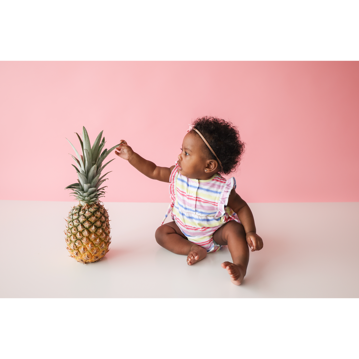 Rainbow Stripe Side Tie Bubble - HoneyBug 