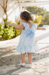 Blue Floral Smocked Dress - HoneyBug 