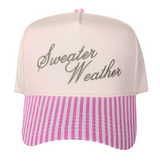 SWEATER WEATHER ♡ holiday junkie x embroidered hat