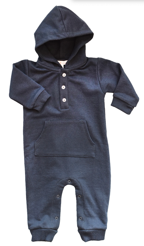 Navy Knit Jogger Jumpsuit - HoneyBug 