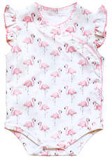 Pink Flamingo Onesie with Bows - HoneyBug 