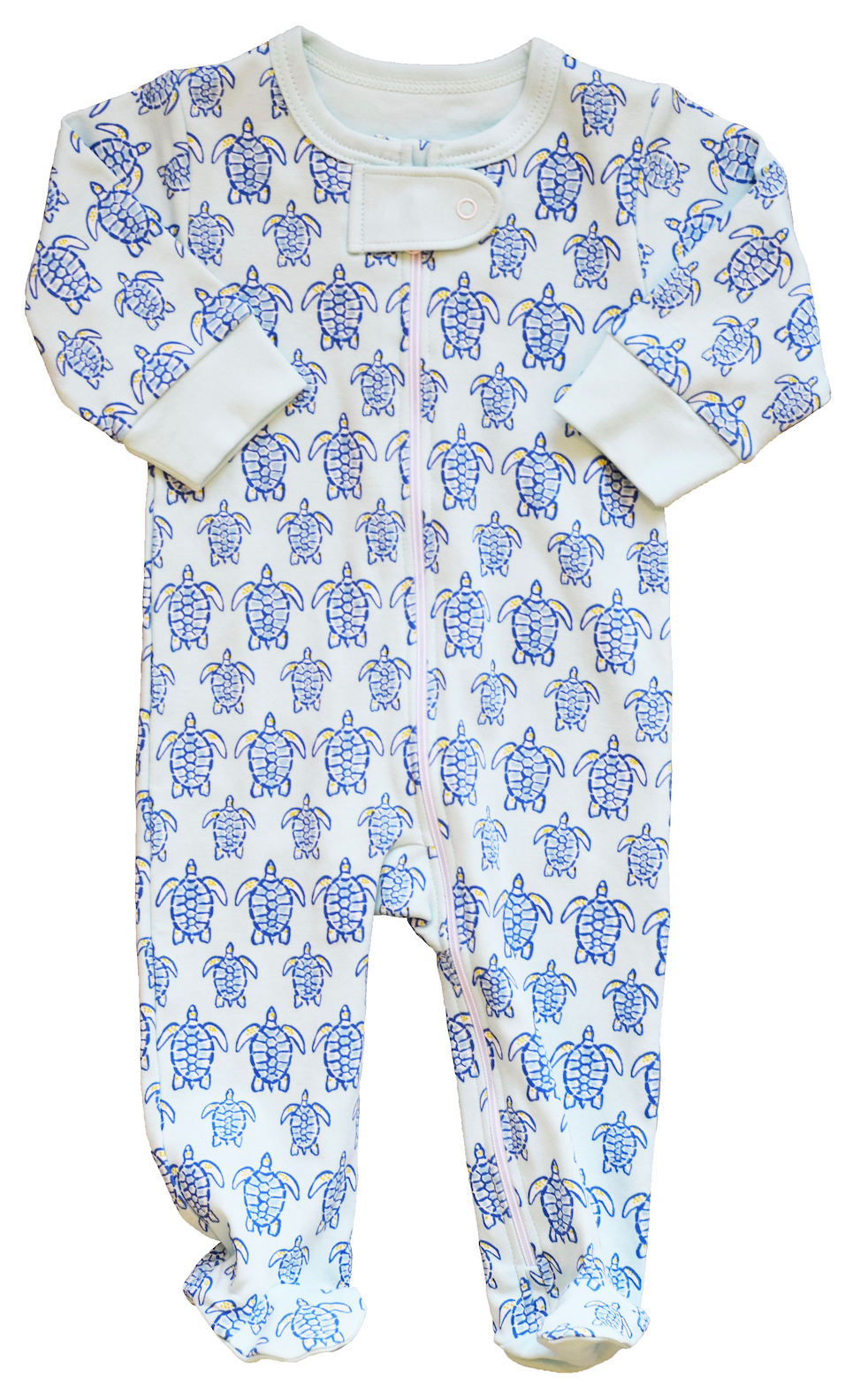 Blue Sea Turtle Footie - HoneyBug 
