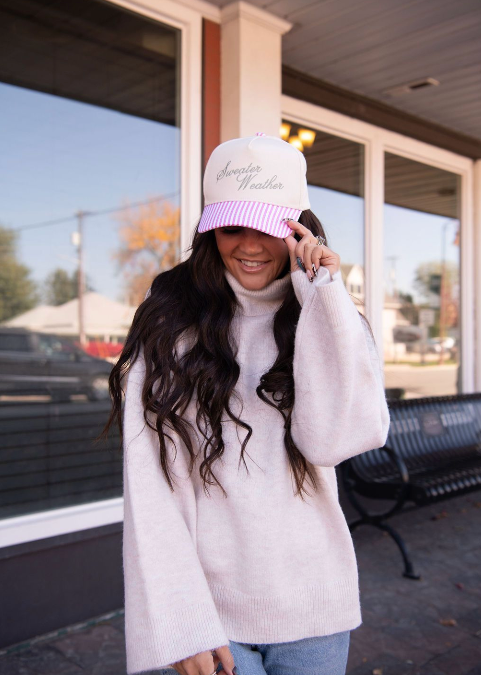 SWEATER WEATHER ♡ holiday junkie x embroidered hat
