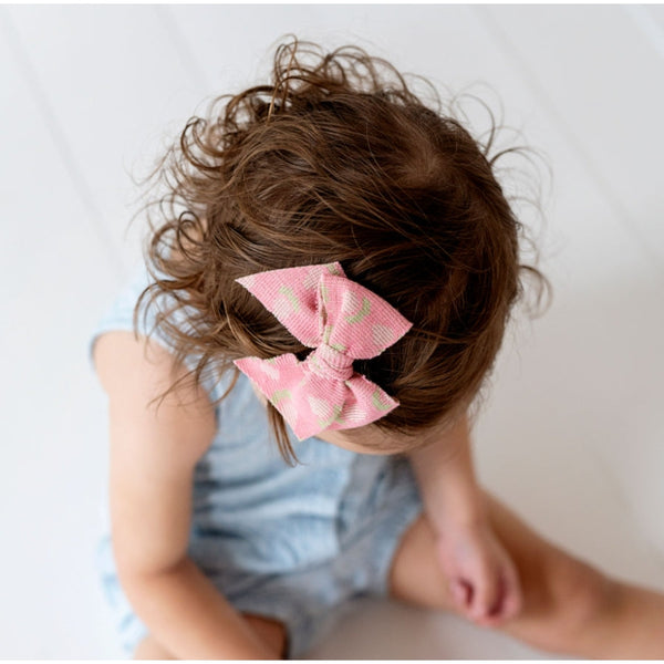 Baby Bloom Bows: Bubblegum Knit Tulip 2-pack - HoneyBug 