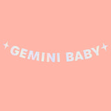 Gemini Baby Banner - Iridescent Foil Banner