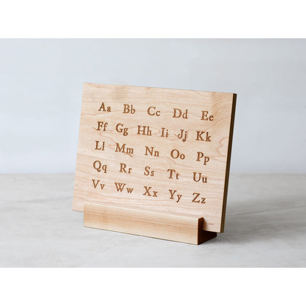 Wooden Alphabet Montessori Board and Tabletop Reference Chart • Classic Serif - HoneyBug 