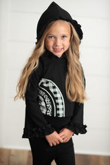 Black Rainbow Hooded Set - HoneyBug 