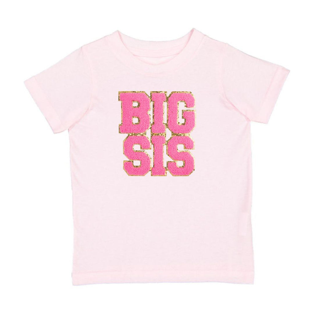 Big Sis Patch Short Sleeve T-Shirt - Ballet Pink - HoneyBug 
