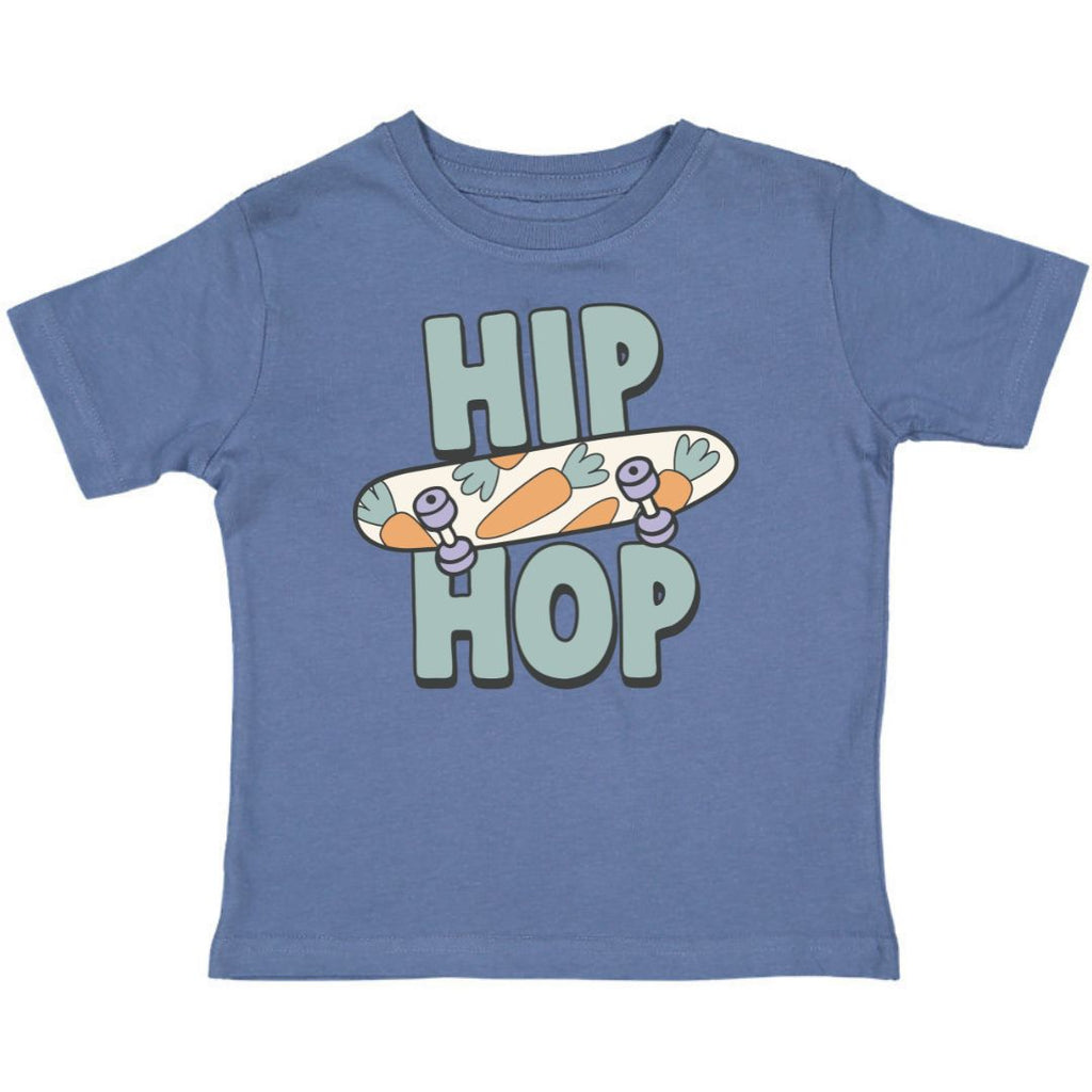 Hip Hop Skateboard Easter Short Sleeve T-Shirt - Indigo - HoneyBug 