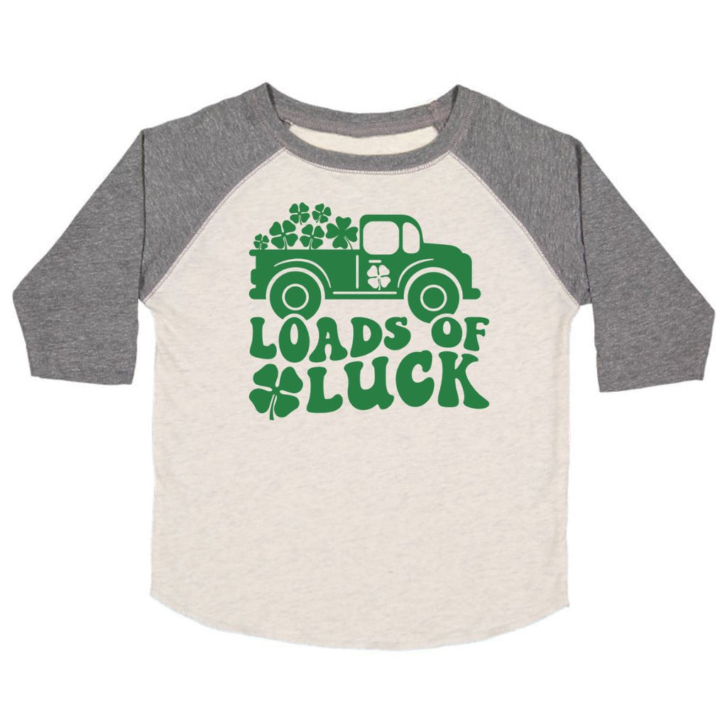 Loads of Luck St. Patrick's Day 3/4 Shirt - Natural/Heather - HoneyBug 