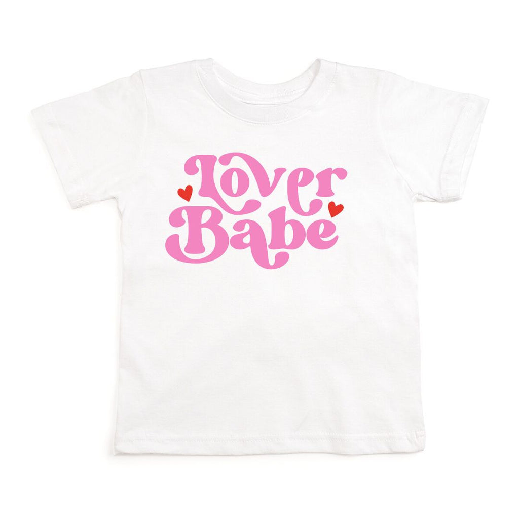 Lover Babe Valentine's Day Short Sleeve T-Shirt - White - HoneyBug 