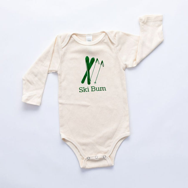 Pre-order for late September Ski Bum Long Sleeve Romper - HoneyBug 