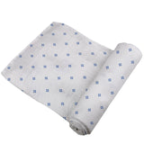 Periwinkle Diamond Polka Dot Swaddle - HoneyBug 