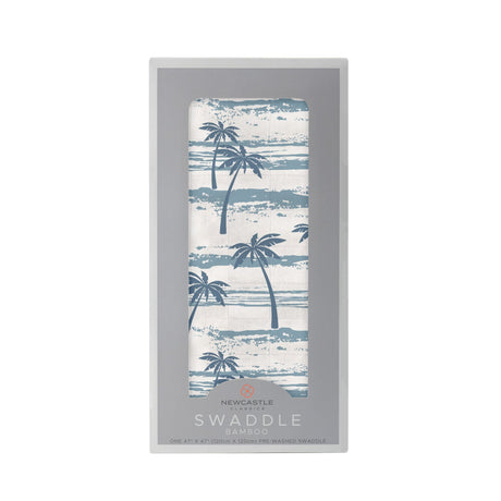 Ocean Palm Trees Bamboo Swaddle - HoneyBug 
