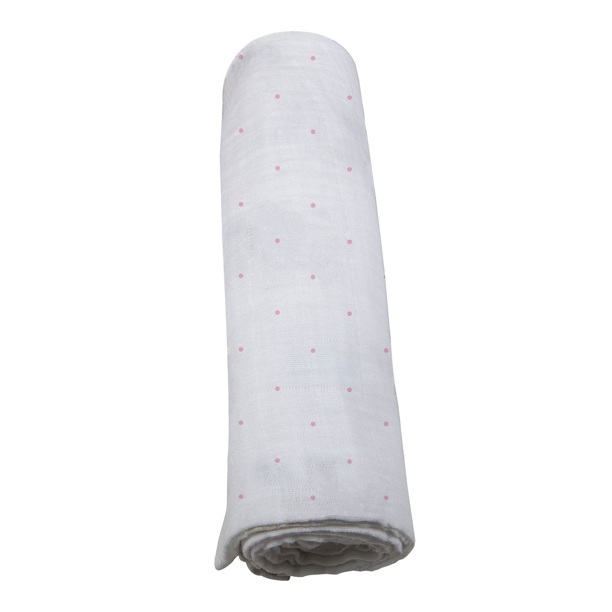 Pink Polka Dot Bamboo Muslin Swaddle - HoneyBug 