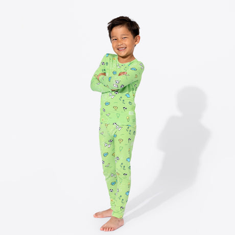 Soccer Bamboo Kids Pajamas - HoneyBug 