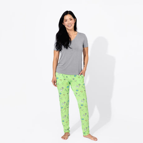 Soccer Bamboo Women's Pajama Set - HoneyBug 