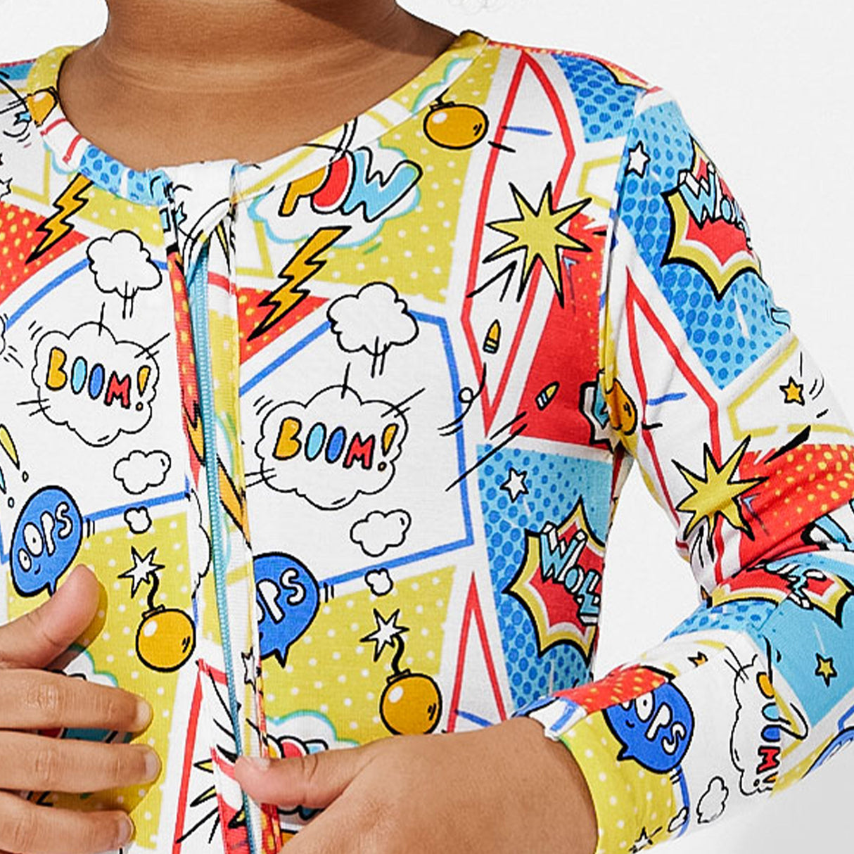 Comic Hero Bamboo Convertible Footie - HoneyBug 