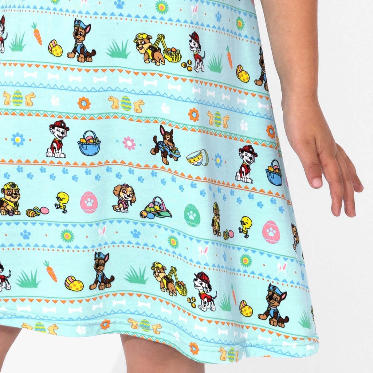 PAW Patrol: Easter Bamboo Girls' Short Sleeve Dress - HoneyBug 
