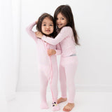 Blush Pink Bamboo Kids Pajamas - HoneyBug 