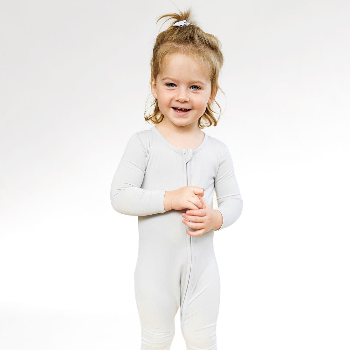 Cloud Grey Bamboo Convertible Footie - HoneyBug 